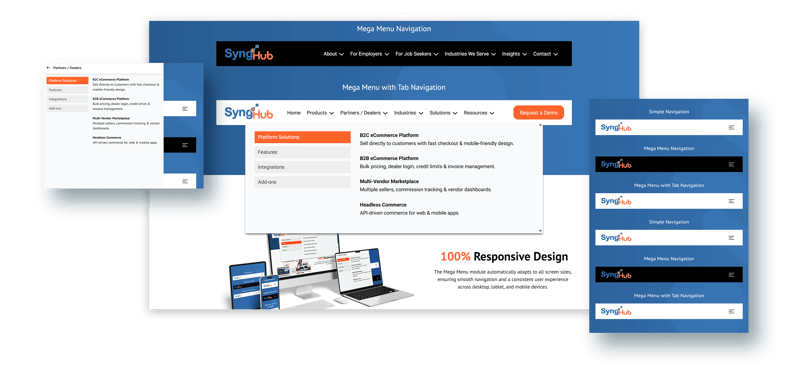 Advanced Mega Menu Navigation