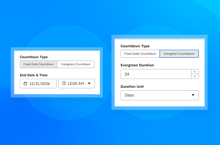 Countdown Types Countdown Types