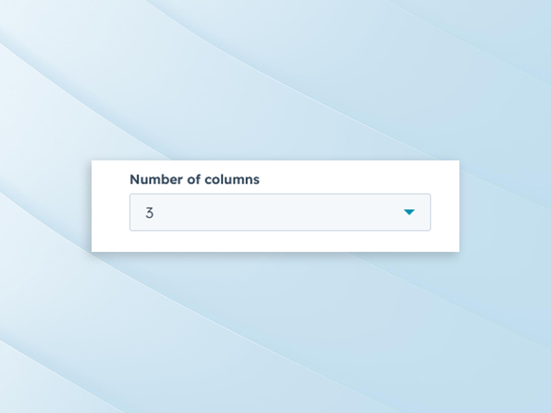 Column Control for Grid Layouts