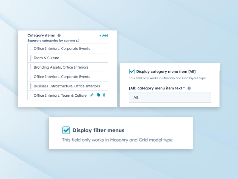 Category-Filtering-Support