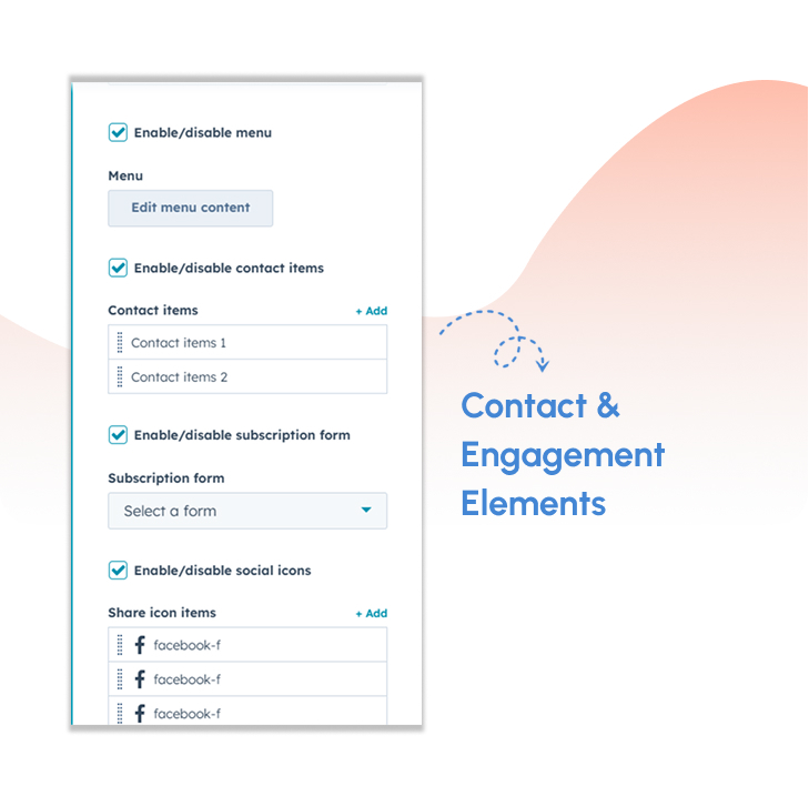 Contact & Engagement Elements
