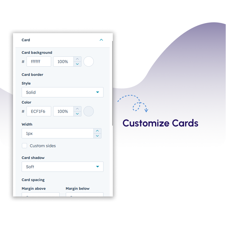 Customize Cards Customize Cards