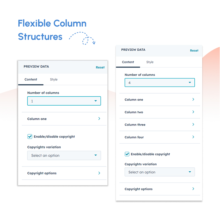 Flexible Column Structures