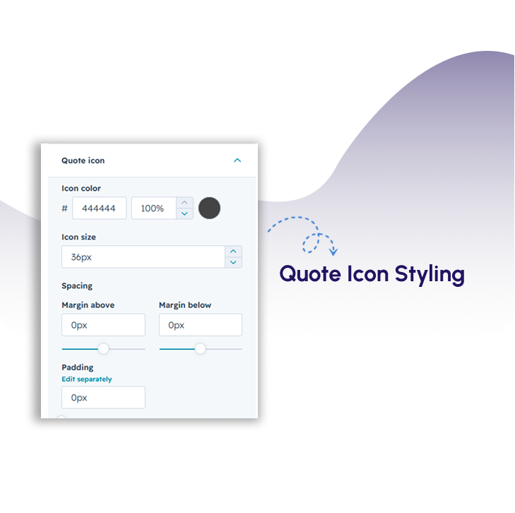 Quote Icon Styling
