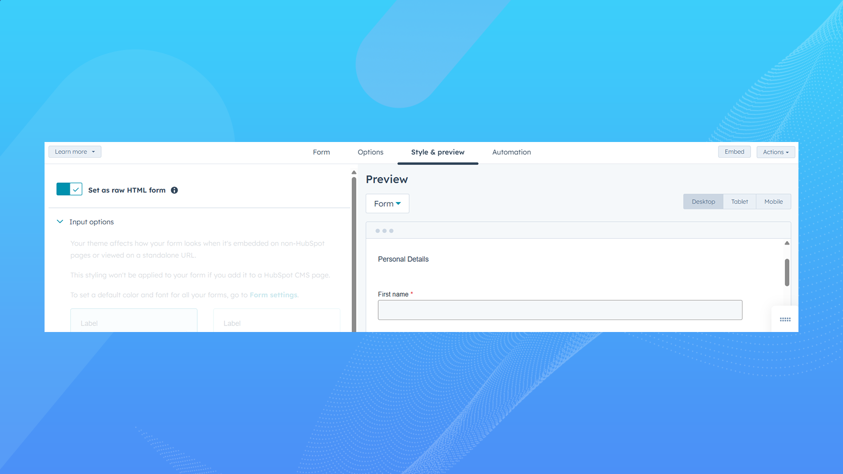 Enable-RAW-Html-form-for-Multistep