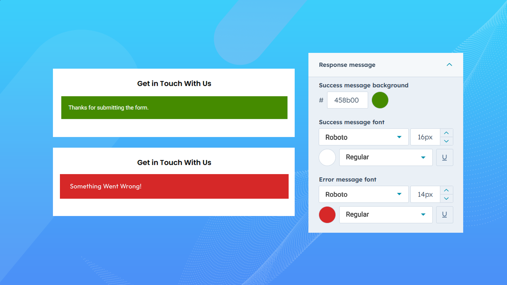 Thank-You Message Customization